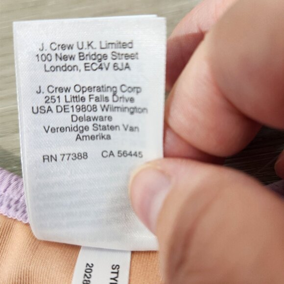 J. Crew Lilac Textured Curved Waist Cheeky Bikini Bottom New With Tags Womens S - Picture 13 of 16